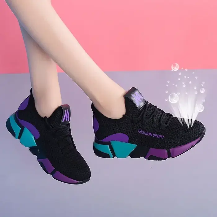 Tenis Feminino 2025 Chaussures vulcanisées pour femmes en plein Air respirant Air maille Fitness tissu chaussette