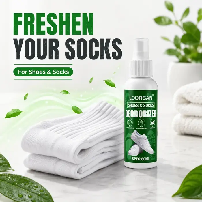 Spray désodorisant puissant pour chaussures, neutraliseur d'odeurs instantané, rafraîchisseur longue durée pour baskets, bottes, chaussettes et armoires à chaussures