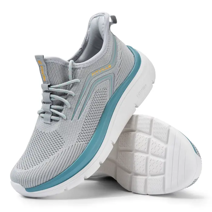 Chaussures de course à semelle épaisse pour hommes, baskets légères et rembourrées, coupe large avec