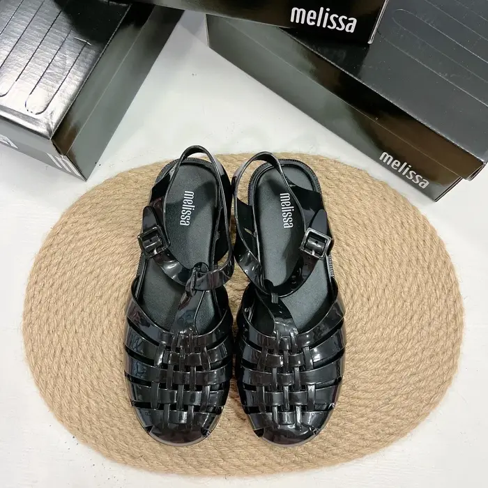Mini Melissas fille mode classique décontracté chaussures de plage antidérapantes femmes plat romain gelée