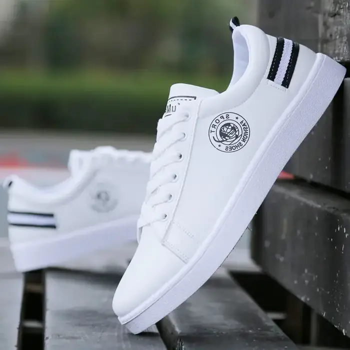 Baskets blanches en Faux cuir pour hommes, bottes chaudes d'hiver, montantes, Tenis Masculino, botte
