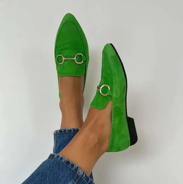 Chaussures à talons plats pour femmes mocassins