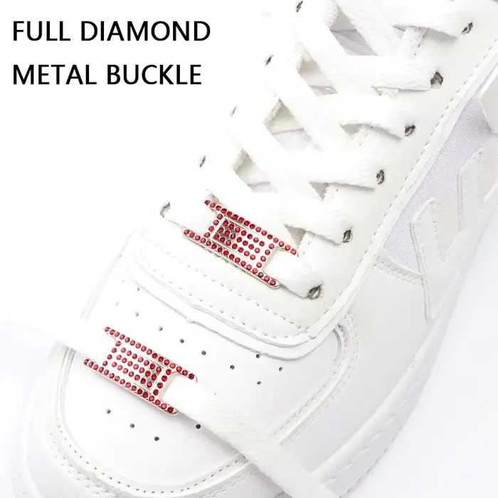 2 Pcs Coloré Strass Lacets AF1 Chaussure Décoration Jeweled Sneaker