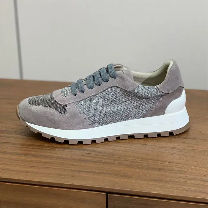 Baskets classiques pour femmes chaîne perle à lacets chaussures plates confort