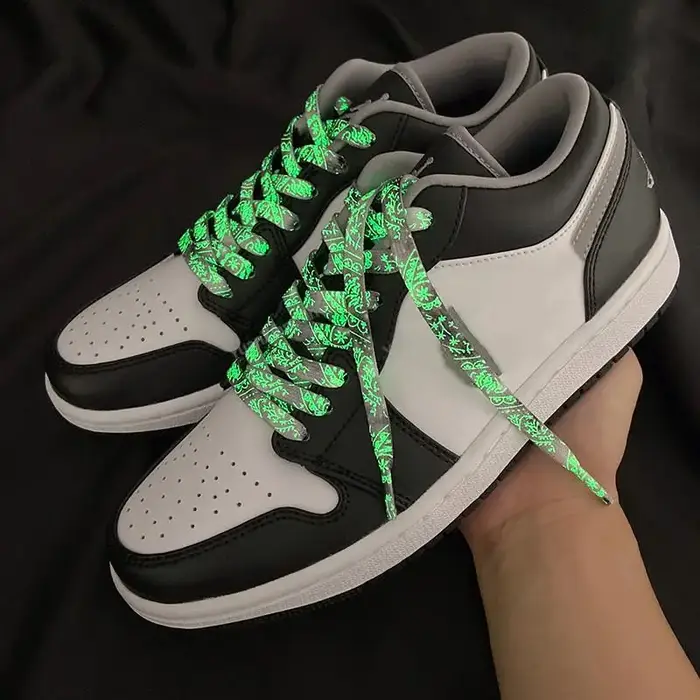 Lacets de Chaussures Fluorescents de Qualité, pour Baskets Plates, Brille Nocturne, Cordes, 120/140/