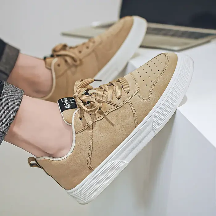 Baskets basses vertes pour hommes