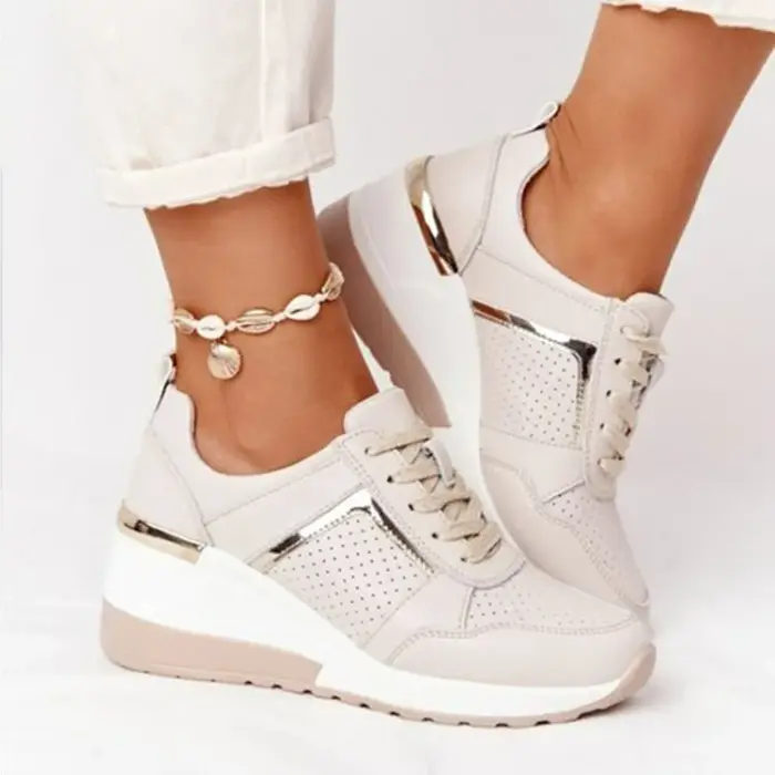 Chaussures de sport pour femmes, plateforme, chaussures décontractées, couleur unie, chaussures vulc