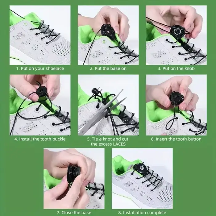 1 paire de lacets automatiques sans attaches
