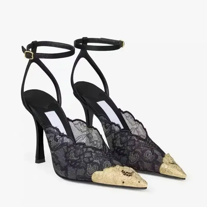 Chaussures de Mariée Blanches Grande Taille en Dentelle à Talons Hauts Fins pour Femme – Escarpins Stiletto