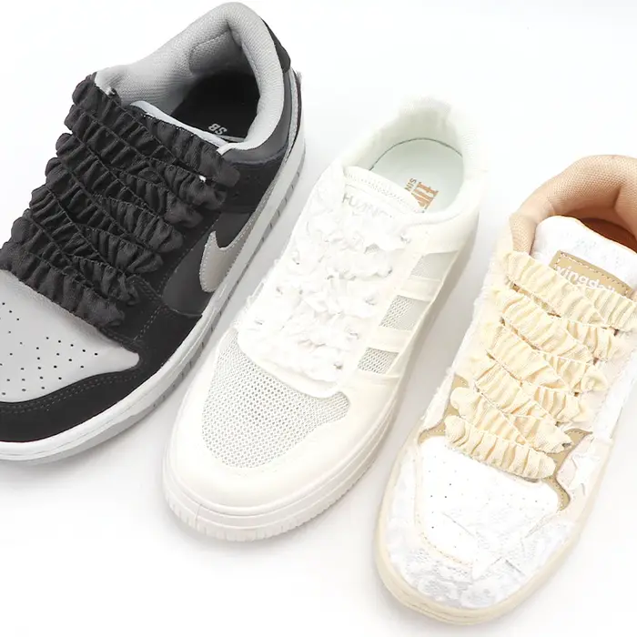 Lacets de champignon en dentelle de Style Girly mignons pour baskets