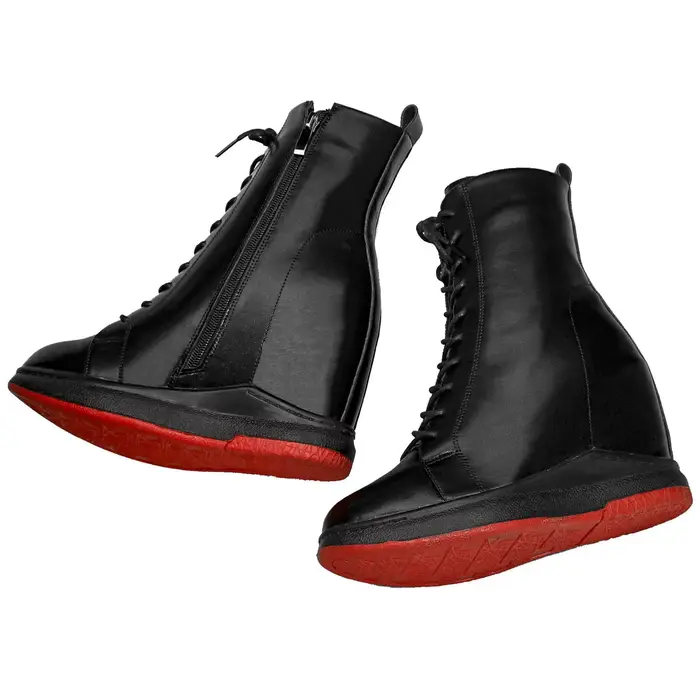 Bottes de neige en cuir véritable pour femme