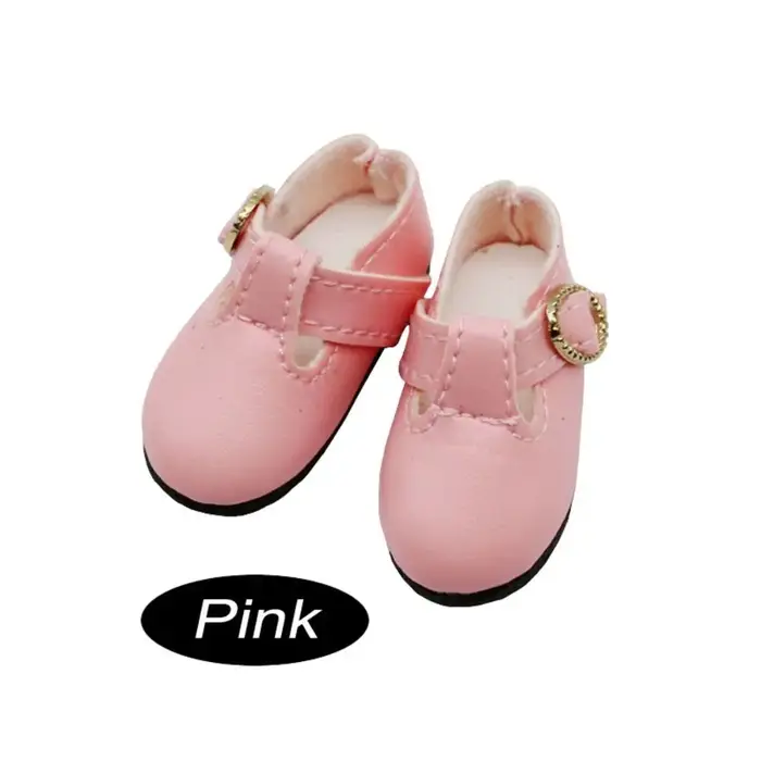 Baskets en cuir PU 4.6cm, chaussures légères colorées et brillantes, chaussures de poupée en cuir PU