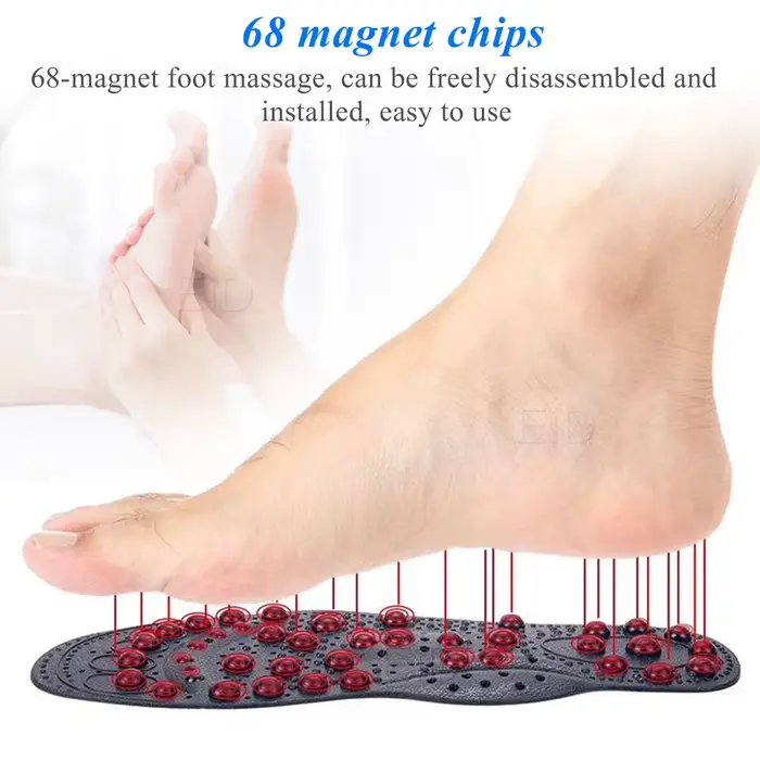 EiD haute qualité 68 thérapie semelles de Massage magnétique pied Acupuncture Point thérapie semelle