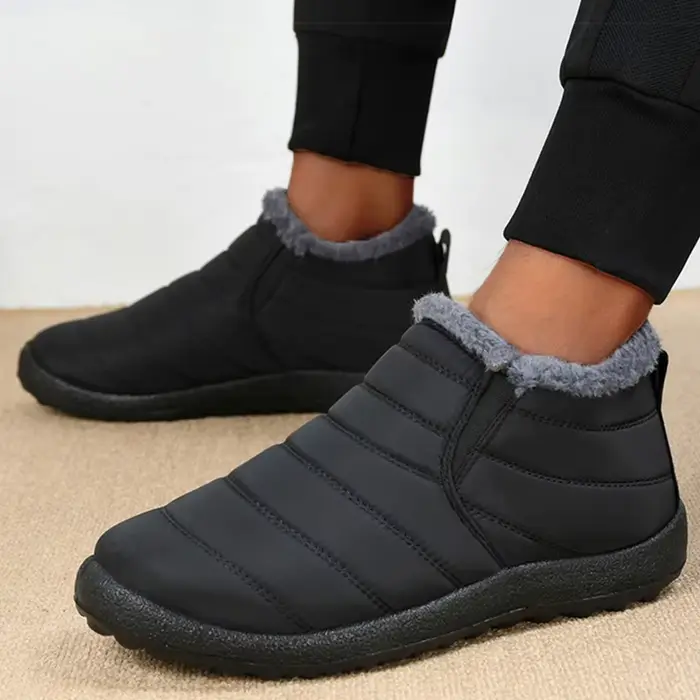 Bottes pour hommes sans lacet chaussures d'hiver