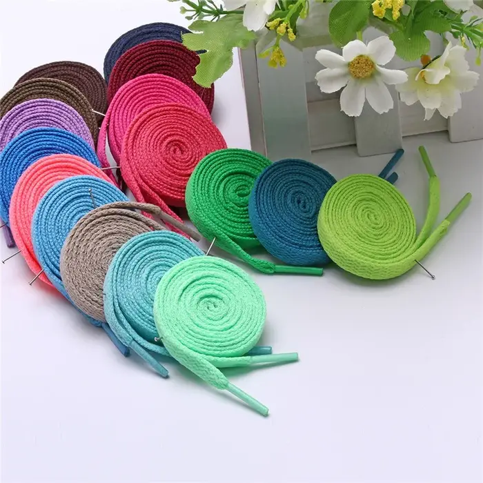 1 paire de lacets plats pour baskets 26 couleurs lacets de chaussures en tissu blanc noir lacets de