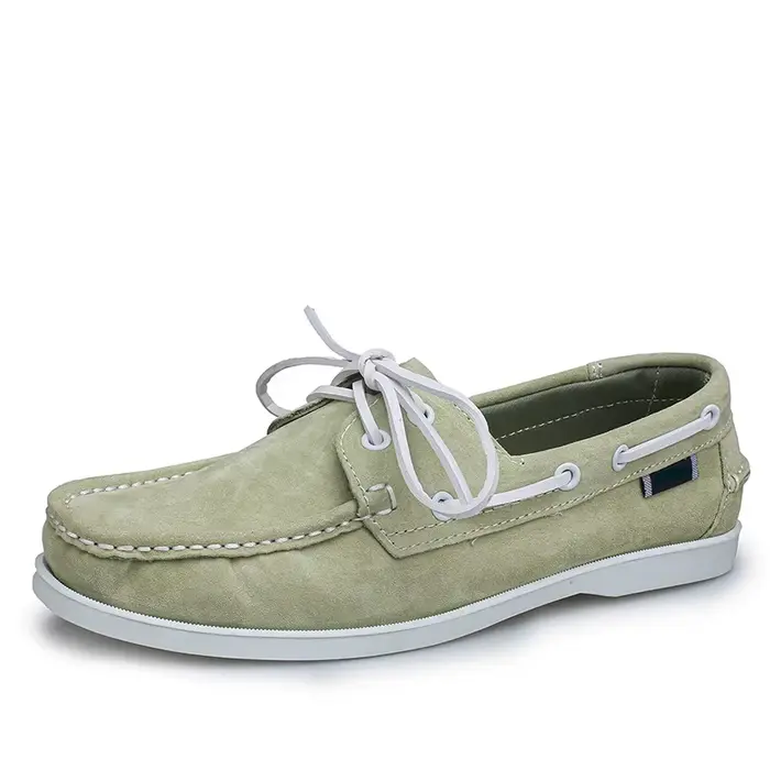 Chaussures bateau décontractées pour hommes en cuir à lacets, style britannique polyvalent, semelle 
