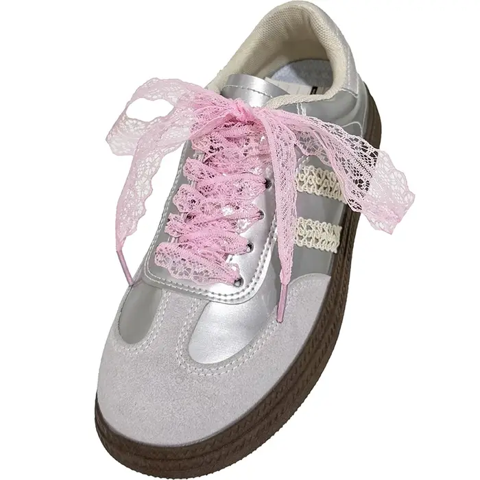 1 paire de lacets de remplacement en dentelle, accessoires de décoration élégants pour chaussures, p