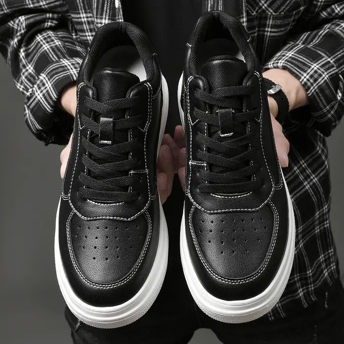 Chaussures d'ascenseur rehaussantes en cuir véritable pour hommes