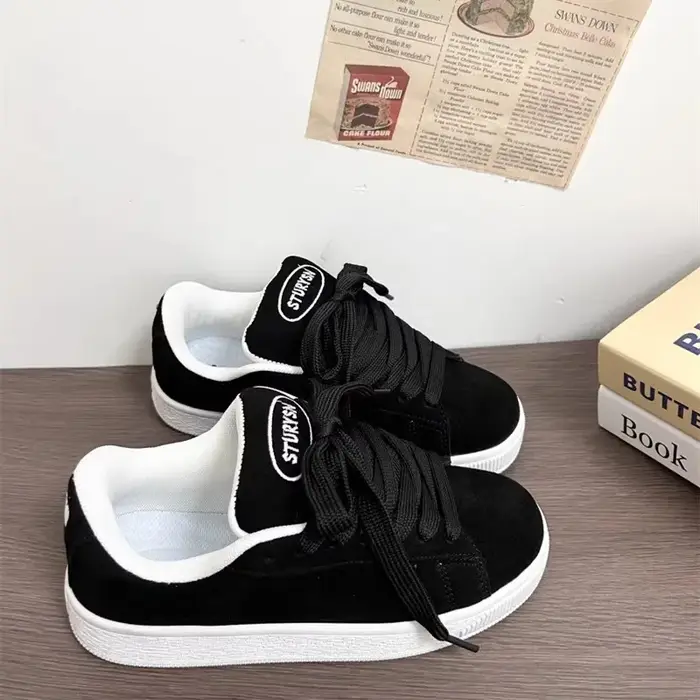Chaussures de couple tailles 35-44 – Baskets décontractées coréennes polyvalentes de haute qualité pour femmes –