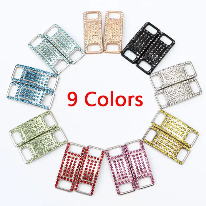 2 Pcs Coloré Strass Lacets AF1 Chaussure Décoration Jeweled Sneaker
