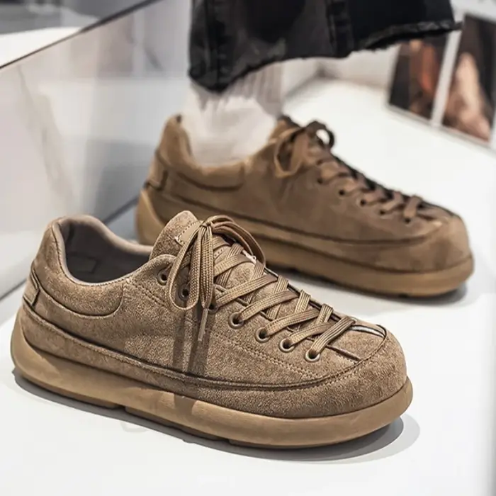 Série classique de chaussures de marche confortables et polyvalentes pour hommes, bout rond, décontr