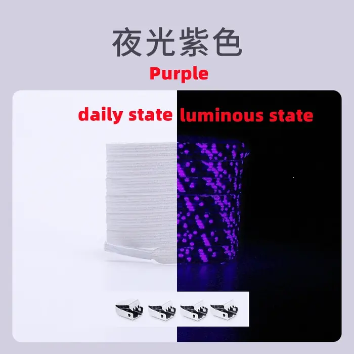 Réflexion lumineuse sans cravate lacets de chaussures lacets élastiques baskets d'extérieur sécurité