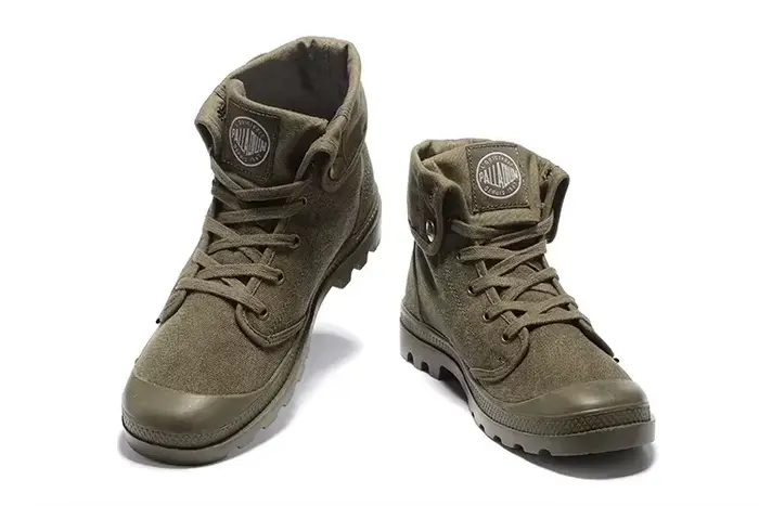 Original PALLADIUM Pallabrouse vert baskets tourner hommes femmes vêtements de travail bottines toile chaussures