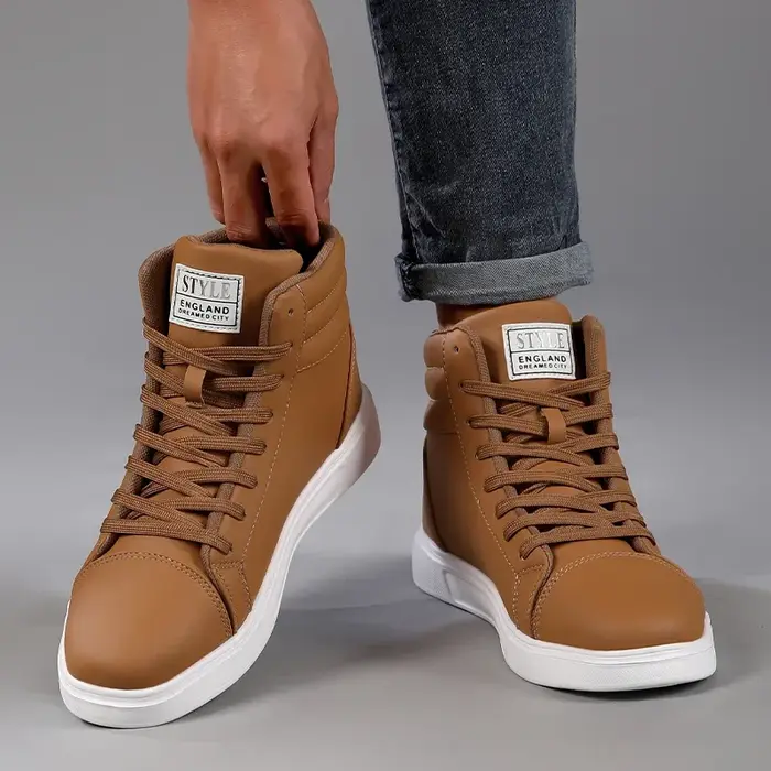 Baskets montantes en toile pour hommes