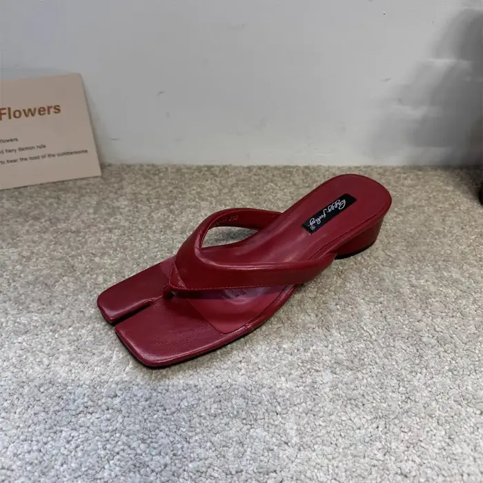 Nouvelles chaussures pour femmes, style japonais, tongs à talons hauts pour femme, chaussures décont