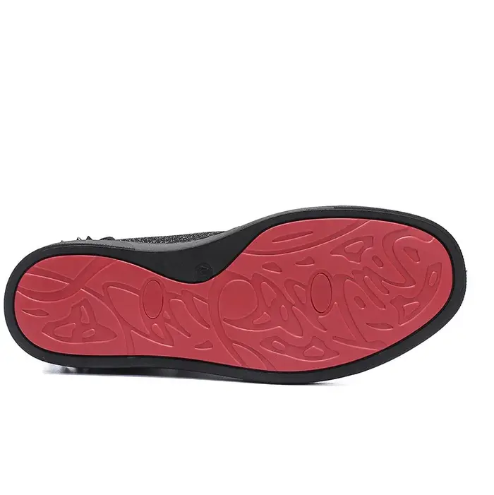Nouvelles baskets argentées tendance à paillettes et clous pour hommes