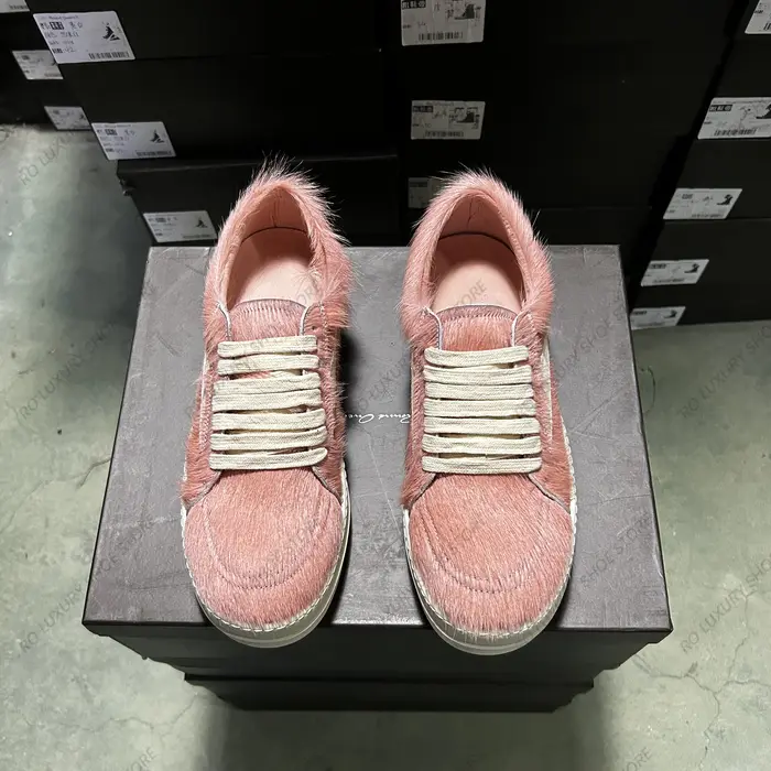 Marque décontracté femmes chaussure crin cuir hommes Sneaker rose bas à lacets chaussure concepteur 