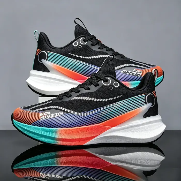 Chaussures de course populaires pour hommes avec technologie de plaque en carbone, semelle antidérap