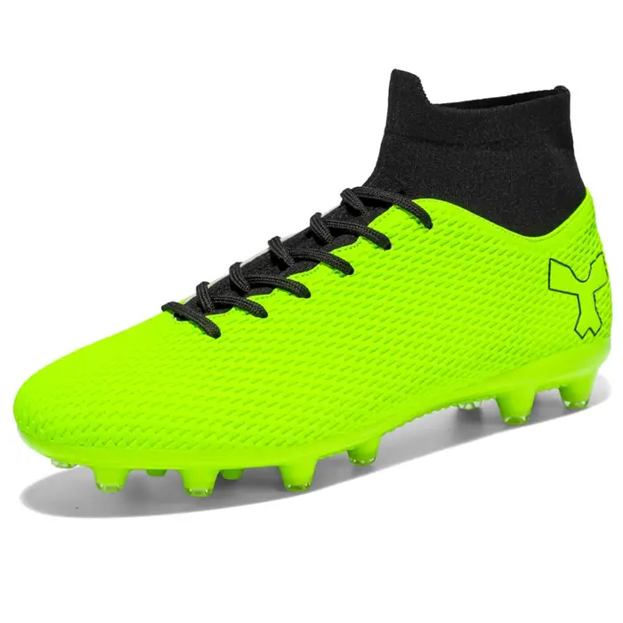 Chaussures de football professionnelles à haut rinçage pour hommes, chaussures de football en salle, chaussures de football en plein air pour hommes