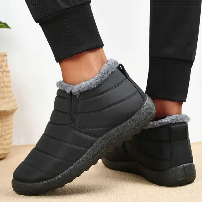 Bottes pour hommes sans lacet chaussures d'hiver