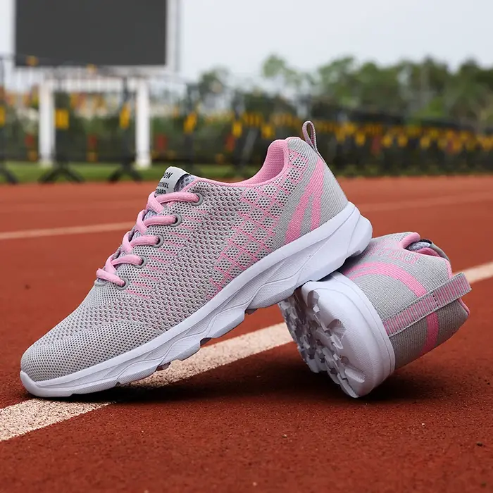 Chaussures de course pour femmes 2025 maille espadrilles décontractées à lacets léger femme marche r