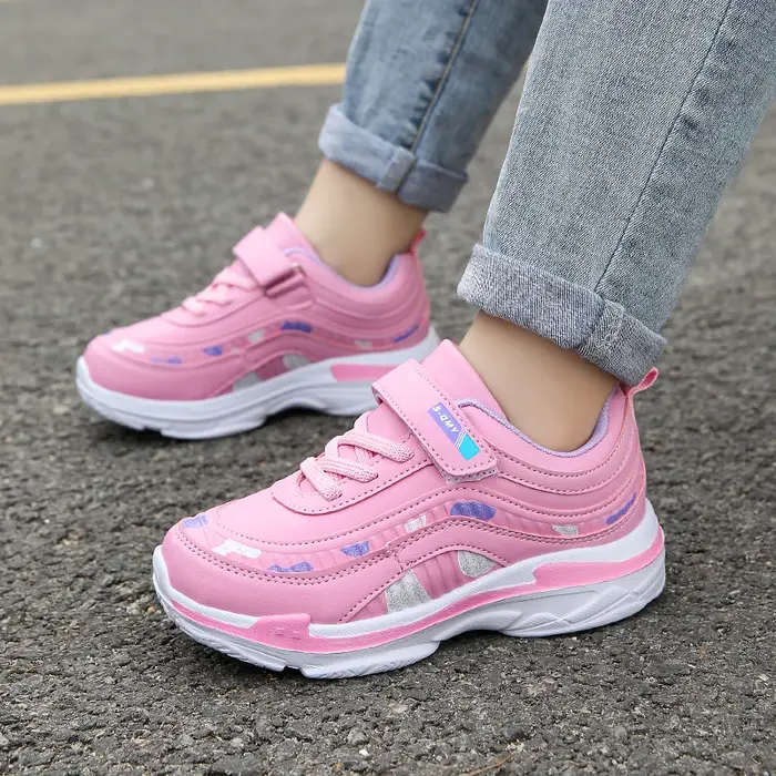 Mignon enfants Sneaker filles chaussures de luxe en cuir léger