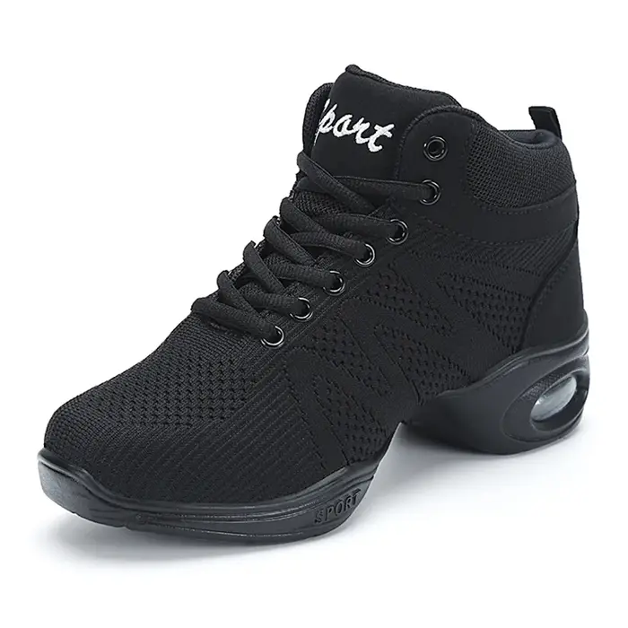 Baskets de danse sportives noires pour femmes