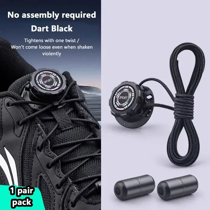 1 Paire de Lacets de Chaussures de Sport à Boucle Pivotante Sans