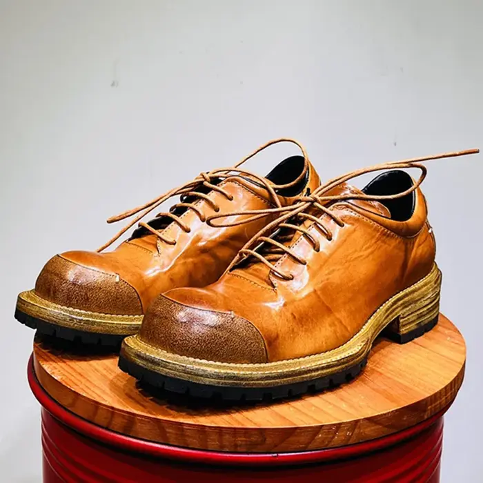 Chaussures Oxford en cuir de cheval pour hommes