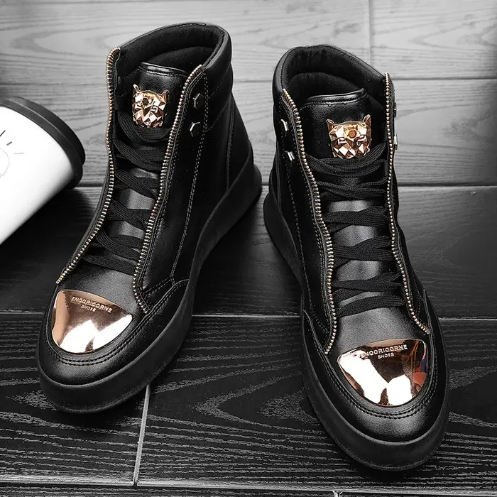 Chaussures de skateboard en cuir pour hommes