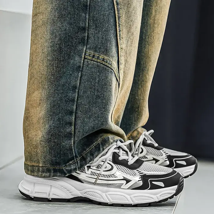 Chaussures décontractées rétro pour hommes, style « Dad Shoes », été 2026, semelle épaisse, respirantes, antidérapantes, pour la randonnée et le streetwear