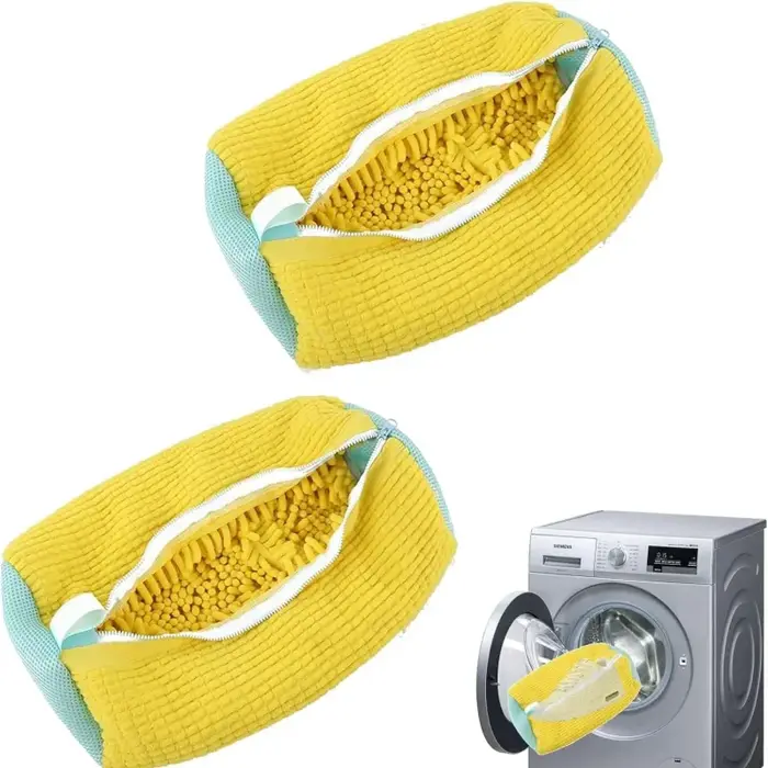 Sac de lavage pour chaussures en microfibre avec fermeture
