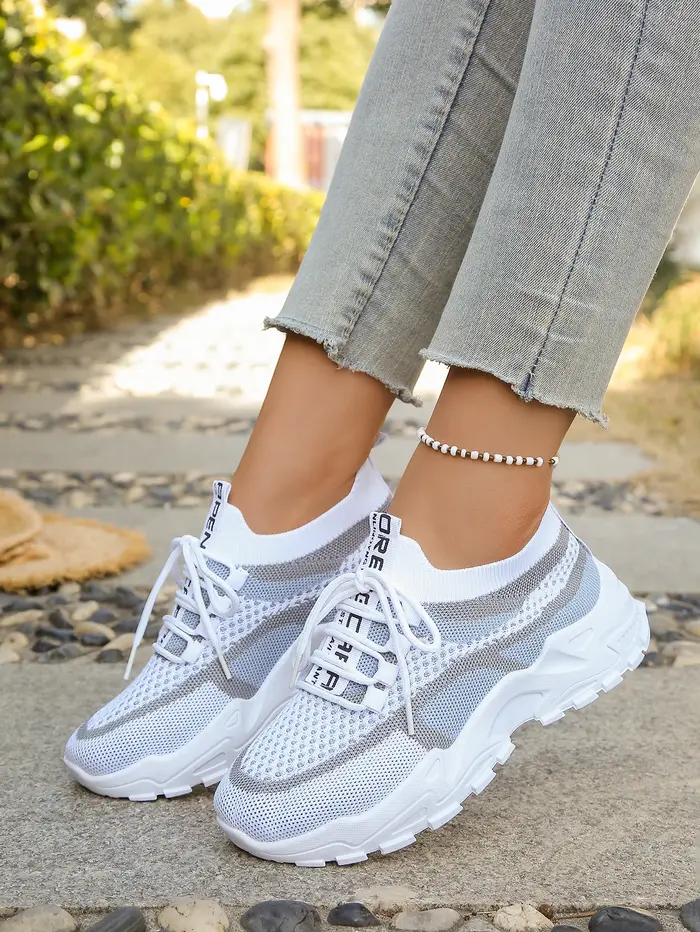 Chaussures pour femmes - Chaussures de sport décontractées été 2026, respirantes et légères, bicolor