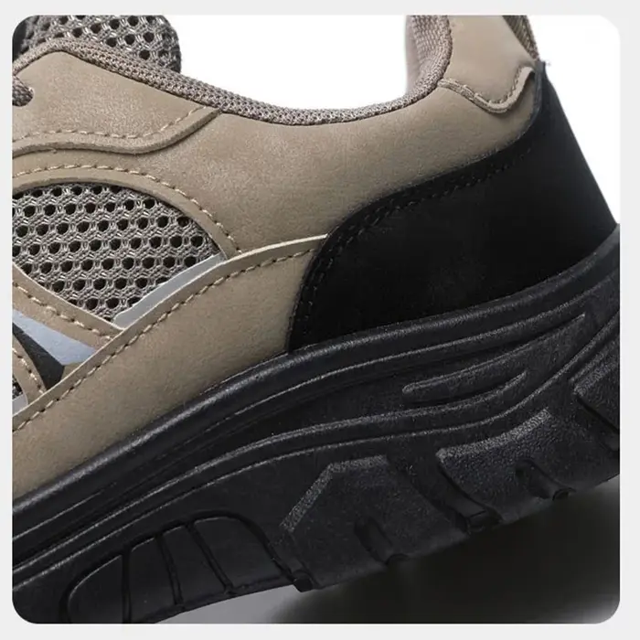 Oulylan nouveaux hommes à semelles souples respirant maille chaussures de sport chantier de Construction confortable