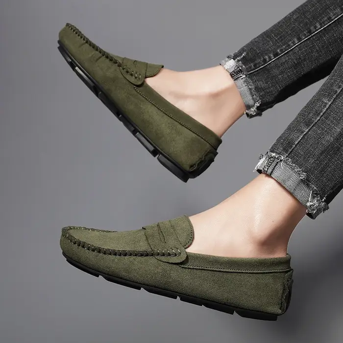 Mode daim hommes chaussures décontractées respirant en cuir