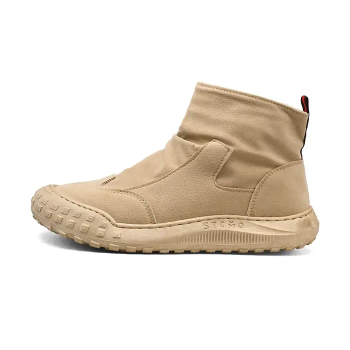 Nouvelle botte de travail polyvalente pour l'extérieur, couleur unie, talon plat mi-haut, antidérapa