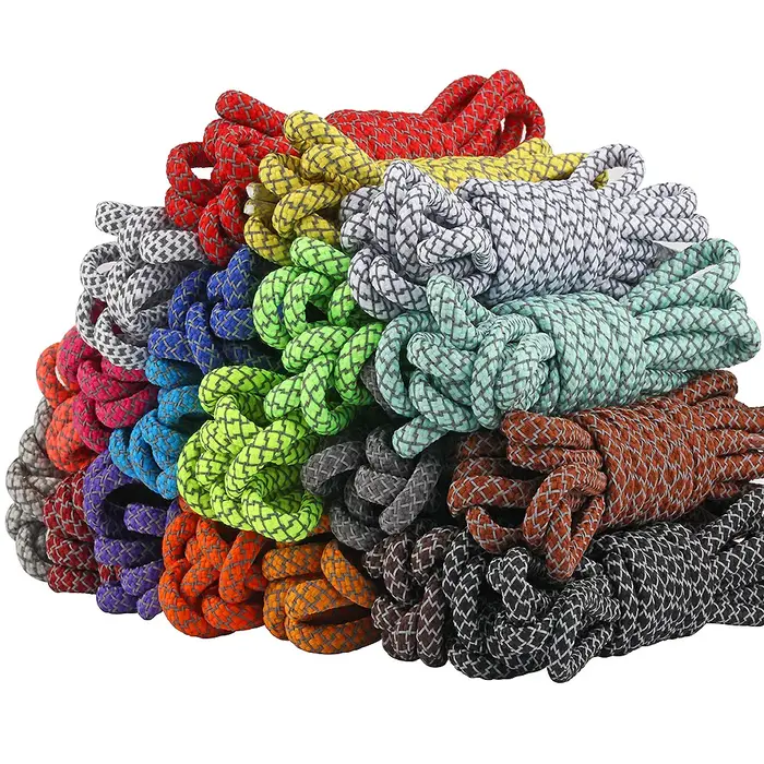 Lacets réfléchissants fluorescents, 1 paire, pour baskets, lacets de chaussures à corde ronde yezy 3
