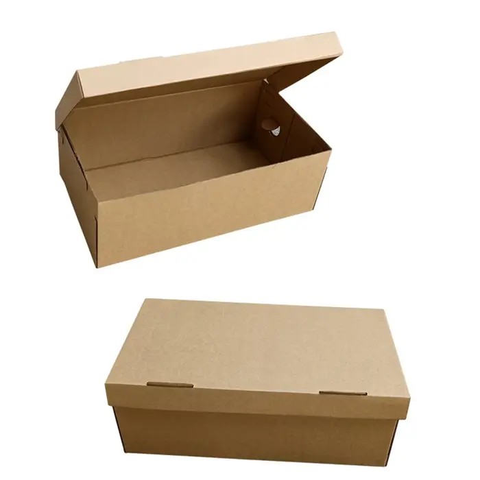 Boîtes à chaussures en carton, paquet fait à la main, boîte-cadeau d'expédition commerciale, boîte o