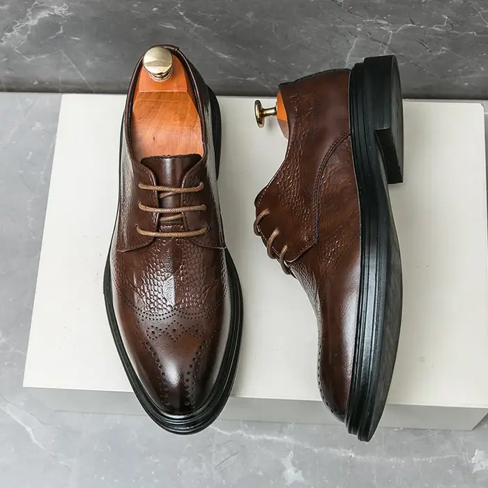 ChimBrown-Chaussures Brogue pour Homme