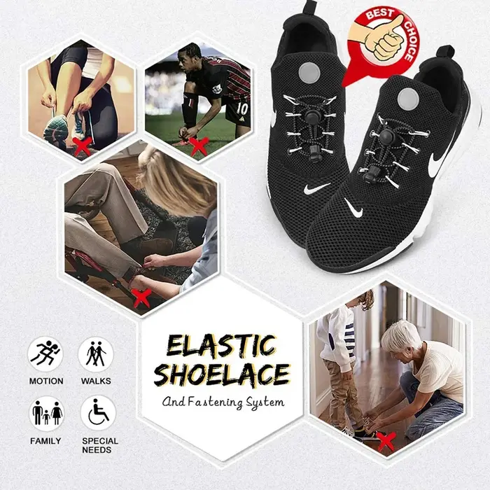 1 paire de lacets pour baskets élastiques sans cravate